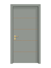 Slate Gray Interior Double Door Slabs - Elevar 4 Concave Design in Copper Pearl epoxy