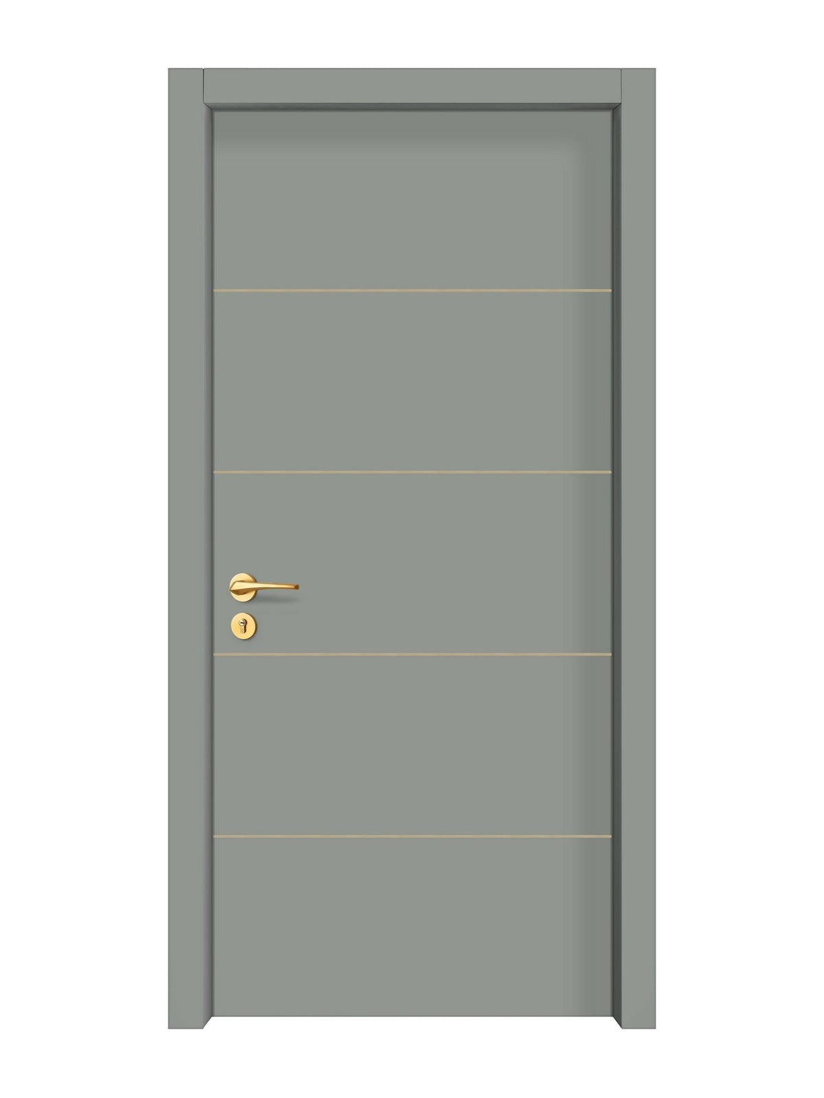 Slate Gray Interior Double Door Slabs - Elevar 4 Concave Design in Almond Cream epoxy