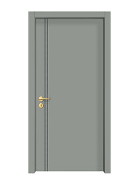 Slate Gray Interior Door Slab - Aliyah 2L Concave Design in Black Pearl epoxy