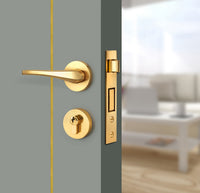Slate Gray Interior Door Slab - Aliyah 2 Concave Design in Solar Gold epoxy, angled view