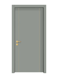 Slate Gray Interior Double Door Slabs - Aliyah 2 Concave Design in Almond Cream epoxy