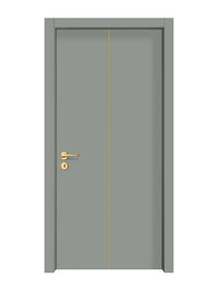 Slate Gray Interior Door Slab - Aliyah 1C Concave Design in Solar Gold epoxy