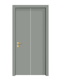 Slate Gray Interior Door Slab - Aliyah 1C Concave Design in Bright White epoxy