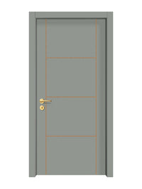 Slate Gray Interior Double Door Slabs - Scala 3 Concave Design in Copper Pearl epoxy
