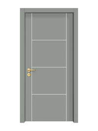 Slate Gray Interior Door Slab - Scala 3 Concave Design in Bright White epoxy