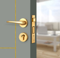 Slate Gray Interior Door Slab - Scala 4 Concave Design in Solar Gold epoxy, angled view