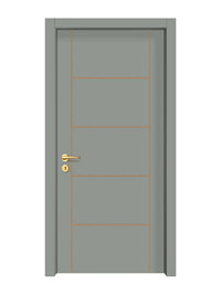 Slate Gray Interior Double Door Slabs - Scala 4 Concave Design in Copper Pearl epoxy