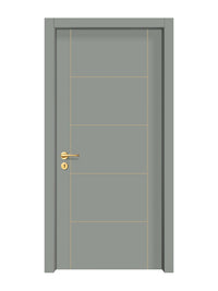 Slate Gray Interior Double Door Slabs - Scala 4 Concave Design in Almond Cream epoxy