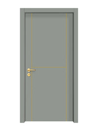 Slate Gray Interior Door Slab - Scala 1 Concave Design in Solar Gold epoxy