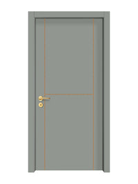 Slate Gray Interior Door Slab - Scala 1 Concave Design in Copper Pearl epoxy