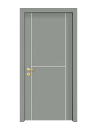 Slate Gray Interior Door Slab - Scala 1 Concave Design in Bright White epoxy