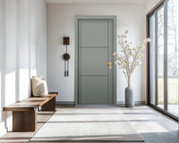 Slate Gray Interior Double Door Slabs - Axis 2 Concave Design in Black Pearl epoxy, detail view