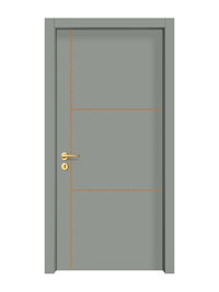 Slate Gray Interior Door Slab - Axis 2 Concave Design in Copper Pearl epoxy