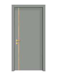 Slate Gray Interior Double Door Slabs - Aliyah 1L Inlay Design in Brushed Rose Gold epoxy