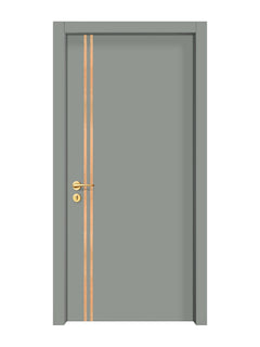 Slate Gray Interior Door Slab - Aliyah 2L Inlay Design