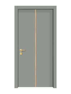 Slate Gray Interior Door Slab - Aliyah 1C Inlay Design (I2204)