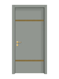 Slate Gray Interior Door Slab - Elevar 2W Inlay Design in Gold epoxy