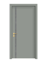 Slate Gray Interior Double Door Slabs - Aliyah 1L Inlay Design in Gray epoxy