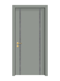 Slate Gray Interior Door Slab - Aliyah 2 Inlay Design in Gray epoxy
