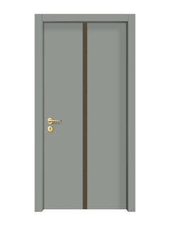 Slate Gray Interior Double Door Slabs - Aliyah 1C Inlay Design (I5204)
