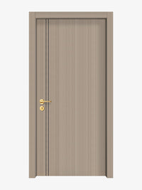 Smoked Oak Stripe Interior Door Slab - Aliyah 2L Concave Design in Black Pearl epoxy