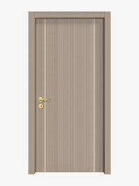 Smoked Oak Stripe Interior Door Slab - Aliyah 2 Concave Design in Bright White epoxy