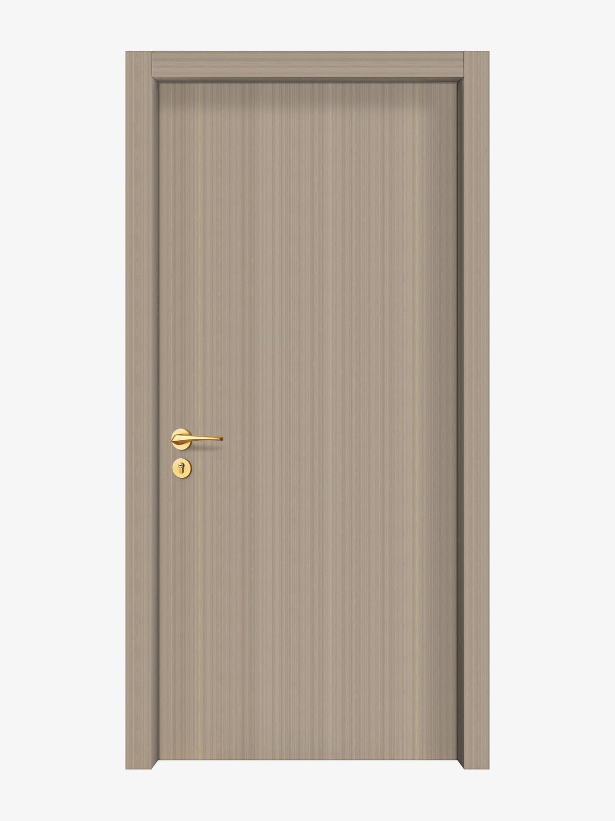 Smoked Oak Stripe Interior Door Slab - Aliyah 2 Concave Design in Almond Cream epoxy