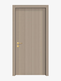 Smoked Oak Stripe Interior Double Door Slabs - Aliyah 2 Concave Design in Almond Cream epoxy