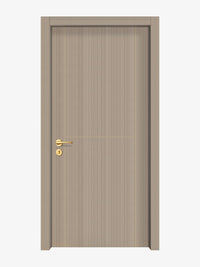 Smoked Oak Stripe Interior Door Slab - Scala 1 Concave Design in Almond Cream epoxy