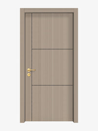 Smoked Oak Stripe Interior Double Door Slabs - Axis 2 Concave Design in Black Pearl epoxy
