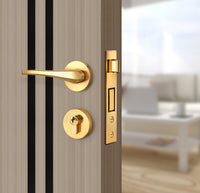 Smoked Oak Stripe Interior Door Slab - Aliyah 2L Inlay Design in Glossy Black epoxy, angled view