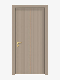 Smoked Oak Stripe Interior Door Slab - Aliyah 1C Inlay Design (I2204)