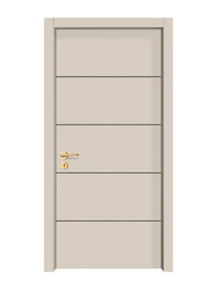 Stone Beige Interior Double Door Slabs - Elevar 4 Concave Design in Black Pearl epoxy