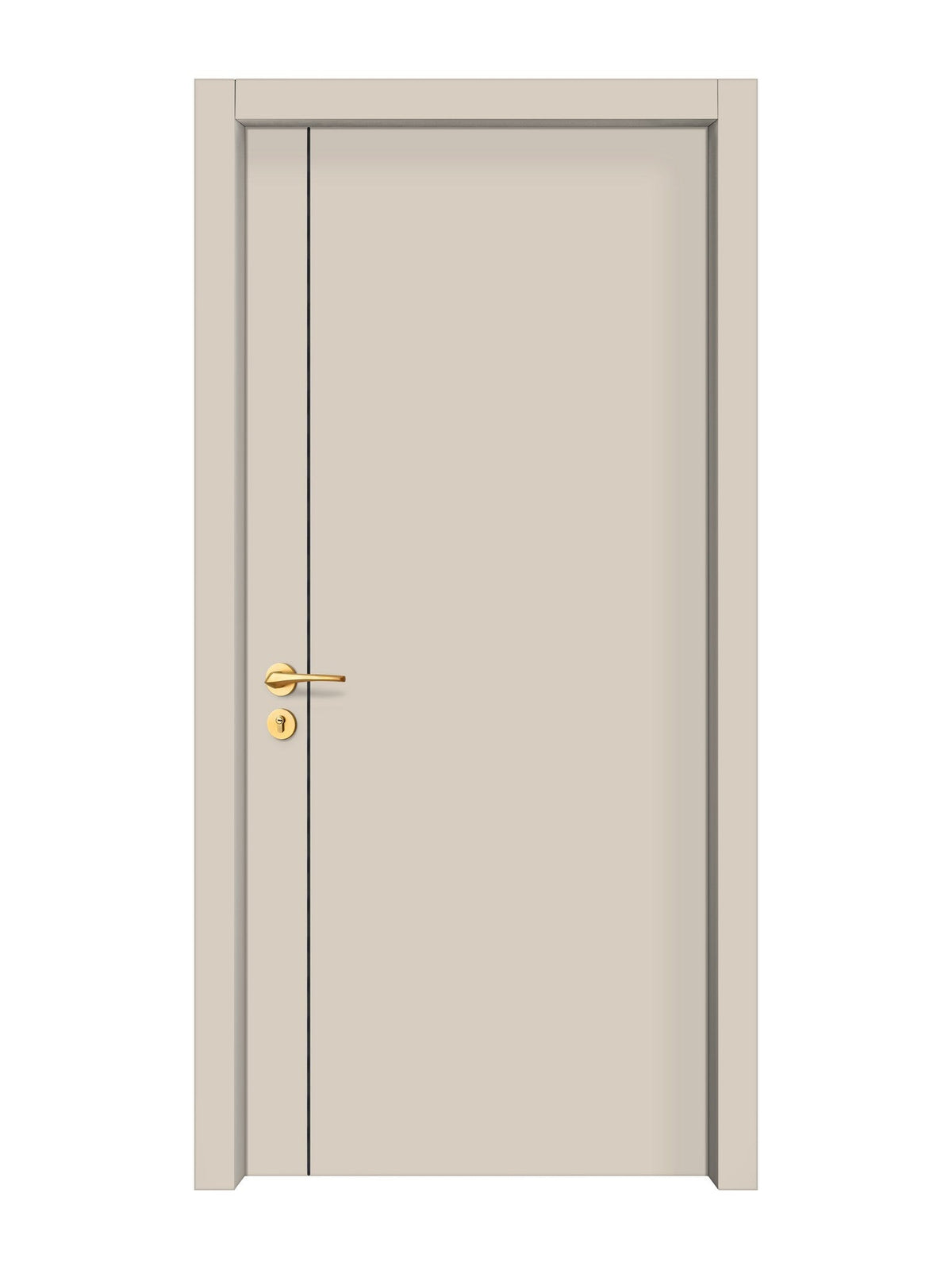 Stone Beige Interior Double Door Slabs - Aliyah 1L Concave Design in Black Pearl epoxy