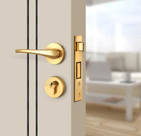 Stone Beige Interior Door Slab - Aliyah 2L Concave Design in Black Pearl epoxy, angled view
