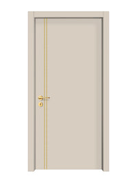 Stone Beige Interior Door Slab - Aliyah 2L Concave Design in Solar Gold epoxy