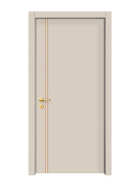 Stone Beige Interior Door Slab - Aliyah 2L Concave Design in Copper Pearl epoxy
