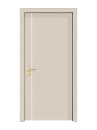 Stone Beige Interior Door Slab - Aliyah 2L Concave Design in Bright White epoxy