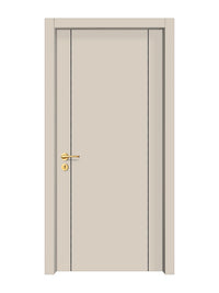 Stone Beige Interior Door Slab - Aliyah 2 Concave Design in Black Pearl epoxy