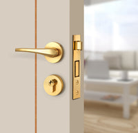 Stone Beige Interior Door Slab - Aliyah 2 Concave Design in Copper Pearl epoxy, angled view