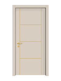 Stone Beige Interior Door Slab - Scala 3 Concave Design in Solar Gold epoxy