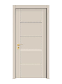 Stone Beige Interior Double Door Slabs - Scala 4 Concave Design in Black Pearl epoxy