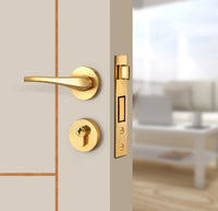 Stone Beige Interior Door Slab - Scala 4 Concave Design in Copper Pearl epoxy, angled view