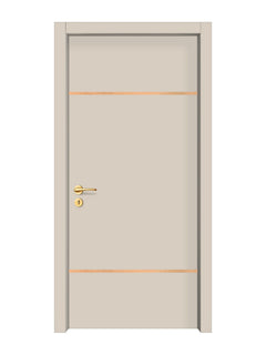 Stone Beige Interior Double Door Slabs - Elevar 2W Inlay Design (I2001)
