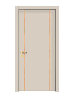 Stone Beige Interior Door Slab - Aliyah 2 Inlay Design (I2203)