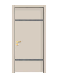 Stone Beige Interior Double Door Slabs - Elevar 2W Inlay Design in Gray epoxy