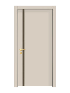 Stone Beige Interior Door Slab - Aliyah 1L Inlay Design (I5201)