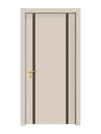 Stone Beige Interior Door Slab - Aliyah 2 Inlay Design in Bronze epoxy