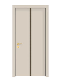 Stone Beige Interior Double Door Slabs - Aliyah 1C Inlay Design in Bronze epoxy