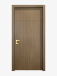 Toasted Walnut Interior Door Slab - Elevar 2W Concave Design in Black Pearl epoxy